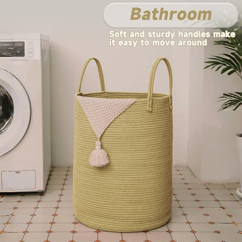 80L Cotton Rope Laundry Basket Hamper