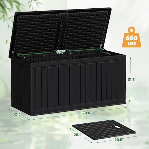 HDPE 260 Gallon Deck Box Double
