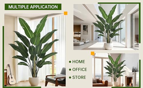 Artificial Bird of Paradise Tree 8FT 17 Thick Matte Texture Leaves