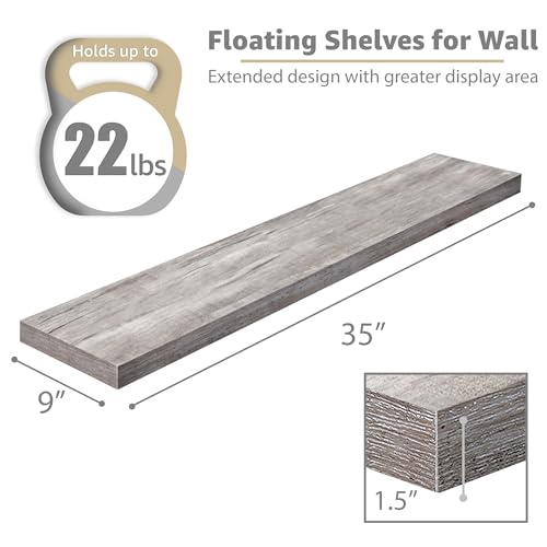 Floating Shelves for Wall Storage (3 Count)