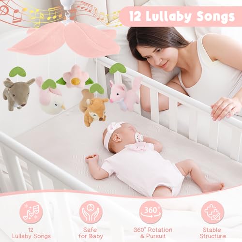 Woodland Crib Mobile for Girls