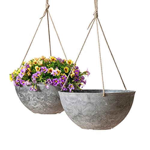 Hanging Planter Baskets for Outdoor Plants (2 Count)