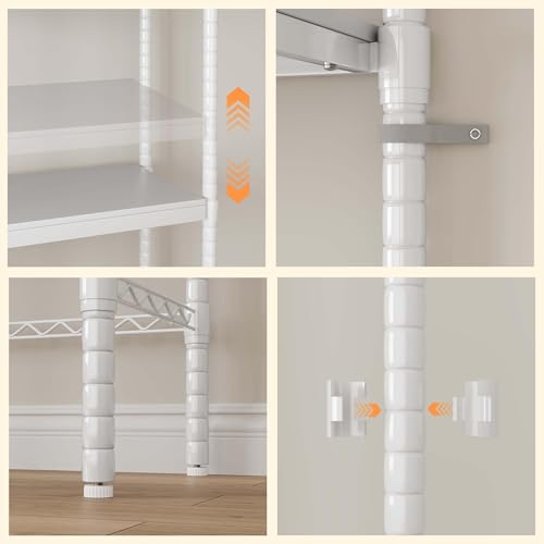 Double Row Over Washer and Dryer Storage Shelves