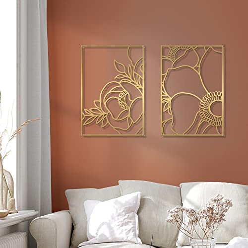 Large 4 Pack Gold Wall Art (4 Count)