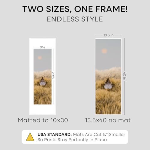 13.5x40 White Picture Frame (2 Count)