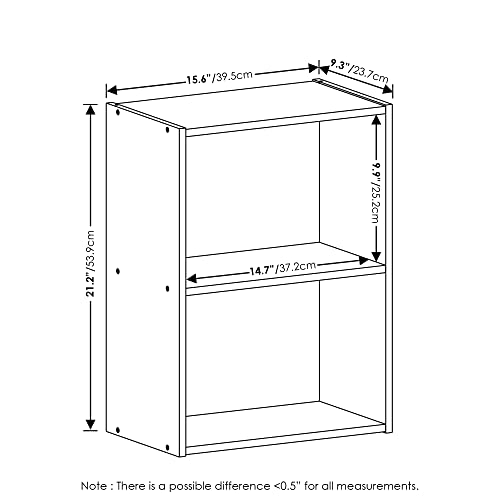 LUDER 2 Tier Book Shelf