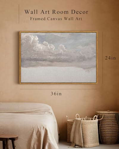 Framed Canvas Wall Art Vintage Decor