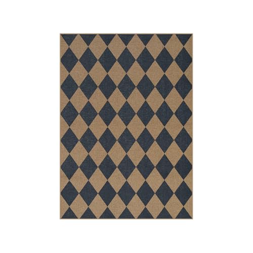 Checkered Easy Jute 5x7 Outdoor Patio Rug
