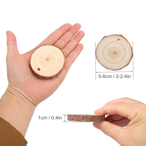120 PCS 2 2.4 Inch Unfinished Wood Slices (120 Count)