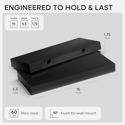 16 Inch Floating Shelves (2 Count)