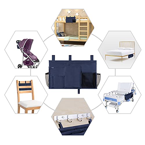 Caddy Hanging Organizer Bedside Storage Bag for Bunk and Hospital Beds