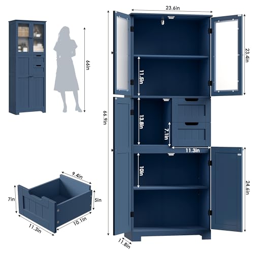 67'' Tall Bathroom Storage Cabinet