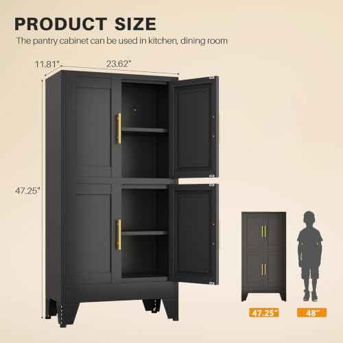 47" Tall Kitchen Pantry Cabinet