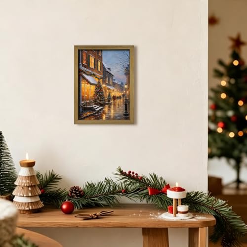 Vintage Christmas Wall Art 8x10 Inch