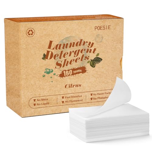 Laundry Detergent Sheets Citrus Scent 160 Count