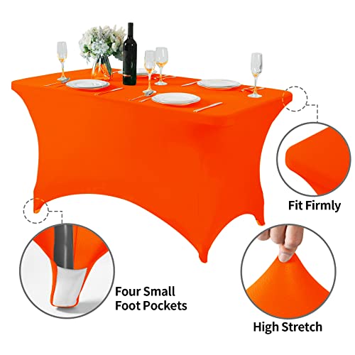 Spandex Table Cover for 4FT Table Universal Fitted Stretch Tablecloth for Party