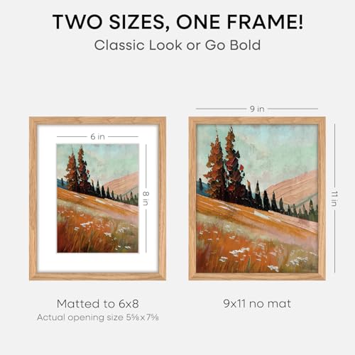 9x11 Natural Oak Picture Frame (3 Count)