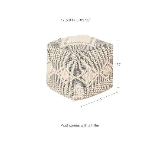 Pouf with Filler Cube Bean Bag Pouffe