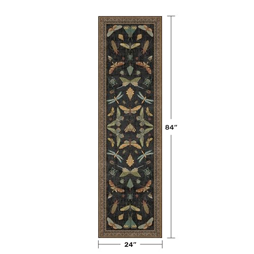 2x7 Black Non Slip Entryway Runner Rug (14 Sq Ft)