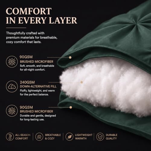 Full Comforter Set Forest Green
