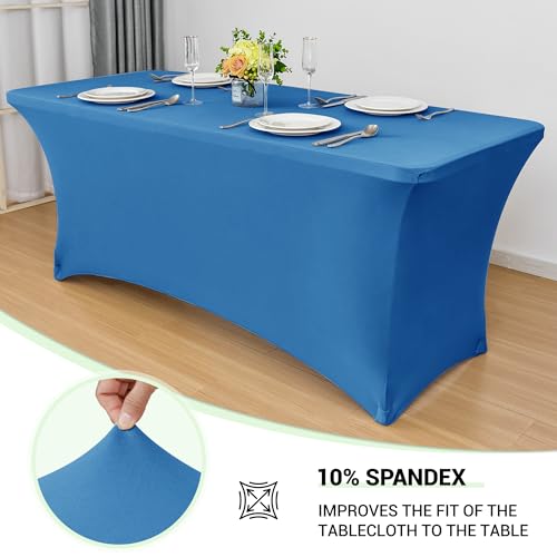 4ft Stretch Spandex Table Cover for Folding Tables (2 Count)