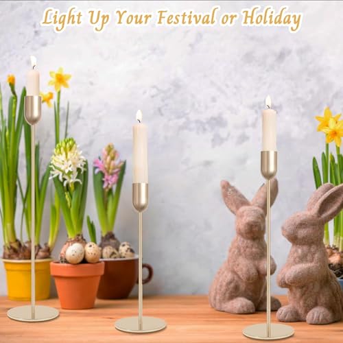 54 Pcs Glod Candle Holders Set