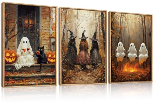 Framed Halloween Canvas Wall Art