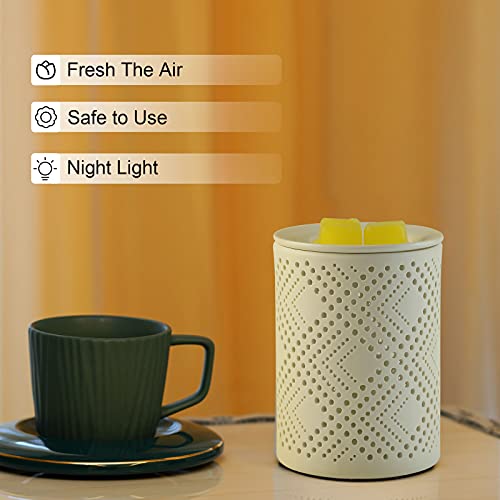 Electric Wax Warmer for Scented Wax Melts with Light Diamond Craft (2 Count)