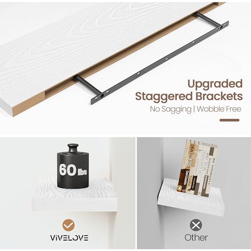 Floating Shelves 9 inch Deep 48”Long Set of 2 (2 Count)
