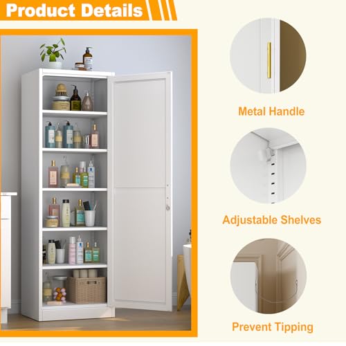 Metal Locker Tall Narrow Storage Cabinet