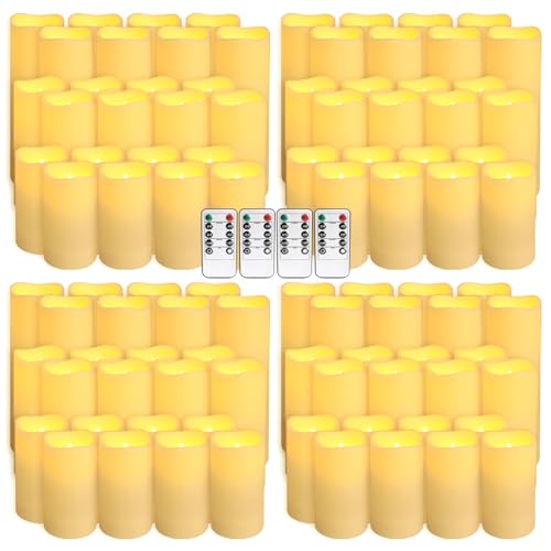 96 Pack LED Flameless Candles with Remote Control (96 Count)