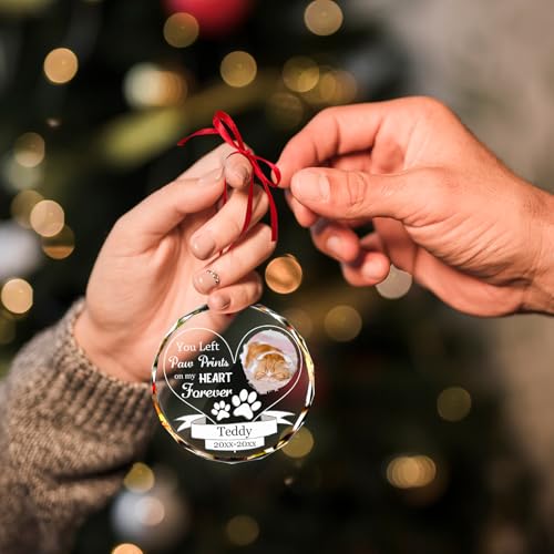 Personalized Memorial Pet Glass Ornament