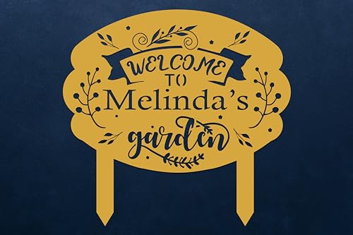 Personalized Metal Garden Sign with Stake