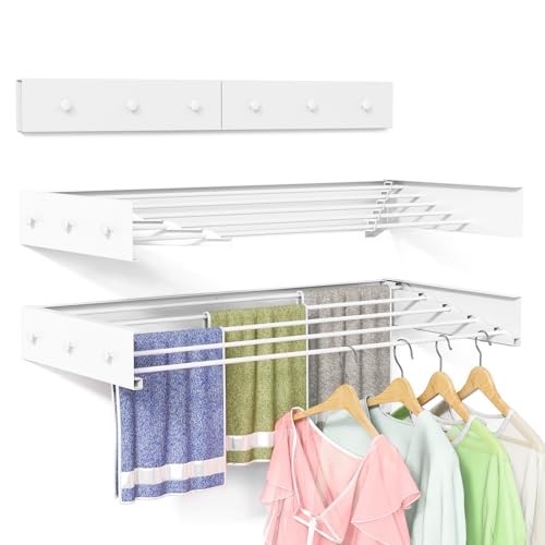 Wall Mounted Drying Rack for Laundry 40''