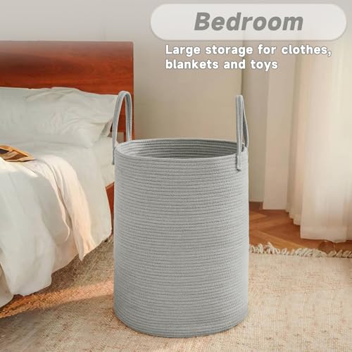 80L Cotton Rope Laundry Basket Hamper