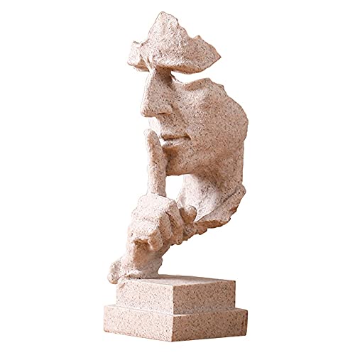 Silence is a Golden Statue Abstract Sculpture