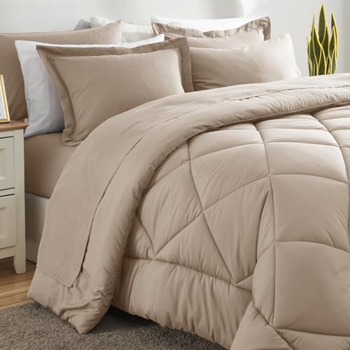 Full Comforter Set 82"x86" Wheat