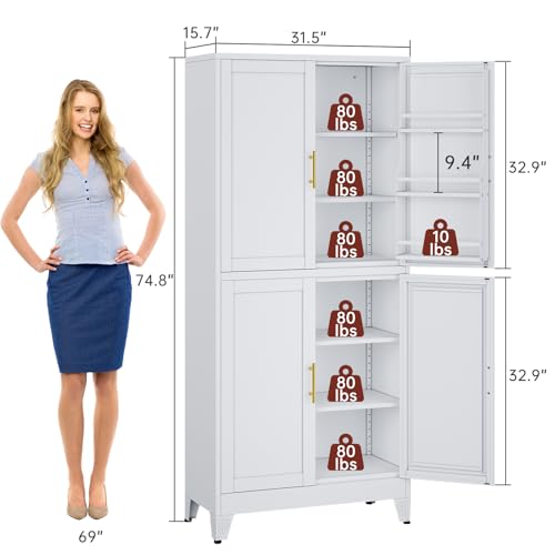75" H Metal Storage Cabinet
