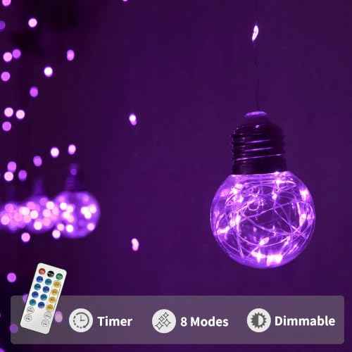 YOLIHT Wishing Ball Curtain String Lights 9.8 x 3.3 ft