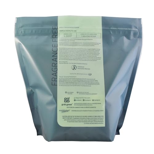 3-in-1 Laundry Detergent Powder, 4lbs -100 Loads, Fragrance Free, Plant and Mineral Based, Superior Cleaning Power, Stain Remover, Brightens Clothes, Packaging may vary (4 Ounce)