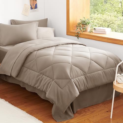 Twin XL Comforter Set 68"x88" Khaki