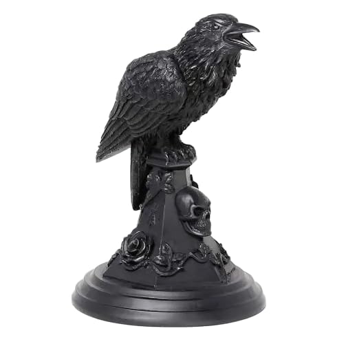 Gothic Black Cat Candle Holder Statue