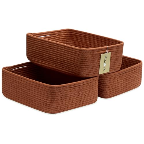 Large Shallow Organizing Baskets 15x11x5.1 Inches (3 Count)