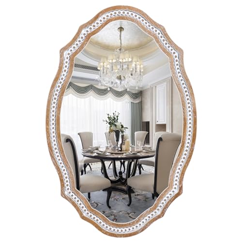 36x24 Inch Rustic Farmhouse Oval Mirror