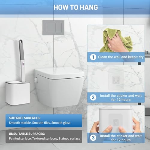 42 PCS Disposable Toilet Bowl Brush Refills