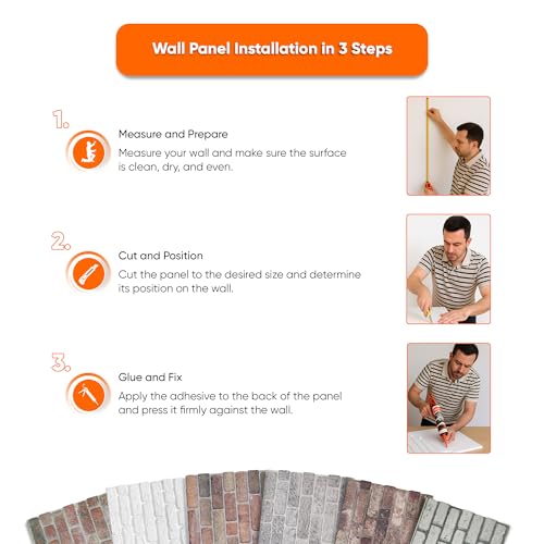 3D Wall Panels Brick Effect
