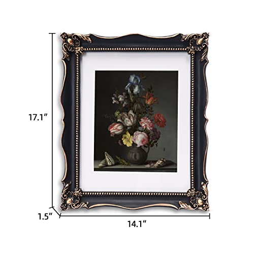 11x14 Vintage Picture Frame with Embossed Flower Design