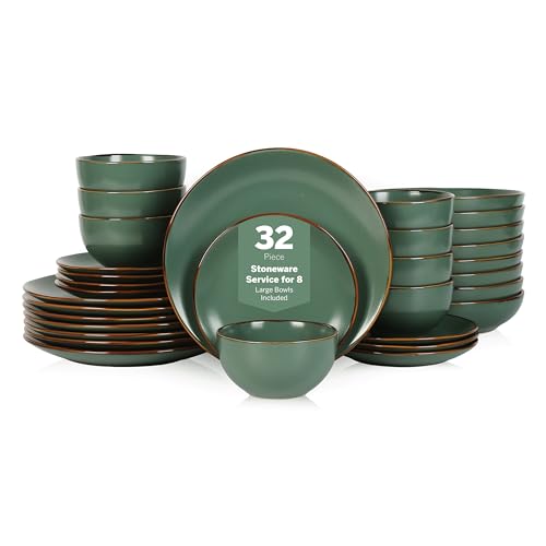 Brasa Stoneware 32 Piece Modern Dinnerware Sets