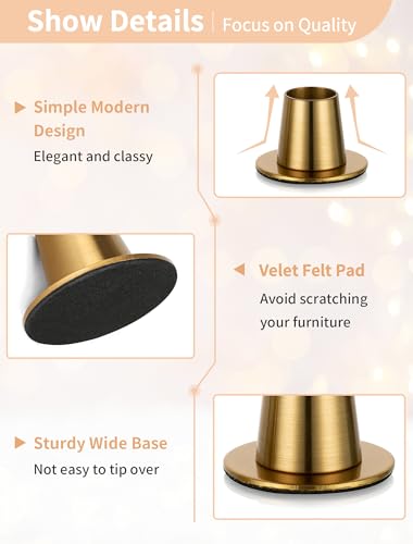 Gold Candlestick Holders Set of 12 (12 Count)