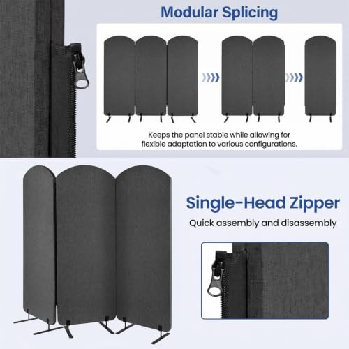 72 x 66 inch Freestandings Privacy Panel 3 Panel 24 inch Panels